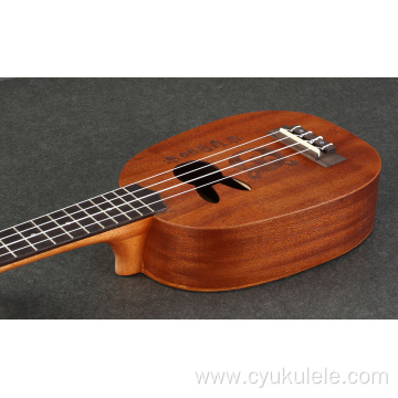 Mahogany lettering carved ukulele